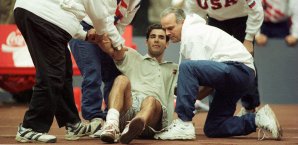 Pete Sampras war nach seinem historischen Match mit den Kräften am Ende Pete Sampras