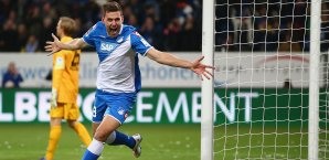 Adam Szalai traf zum zwischenzeitlichen 2:1 Adam Szalai, TSG Hoffenheim