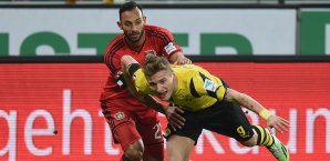 Bayer Leverkusen und Borussia Dortmund blieben troz hohem Einsatz ohne Tor Bayer Leverkusen, Borussia Dortmund
