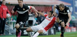 Beide Teams schenkten sich nichts - es war ein umkämpftes Spiel Augsburg