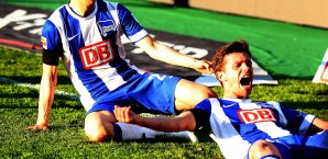 Valentin Stocker sorgte per Abstauber für die 1 zu 0 Führung für Hertha Valentin Stocker, Hertha BSC