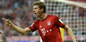 Thomas Müller erzielte einen Doppelpack gegen den HSV Thomas Müller