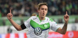Max Kruse bejubelt den Wolfsburger Sieg VfL Wolfsburg