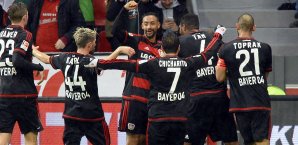 Die Werkself jubelt über einen souveränen Sieg Bayer Leverkusen