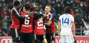 Die Schanzer bejubelten den Siegtreffer von Moritz Hartmann FC Ingolstadt