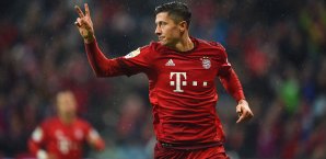 Robert Lewandowski traf wie schon in Hamburg auch gegen Hoffenheim doppelt Fußball, Bundesliga, FC Bayern München, Robert Lewandowski