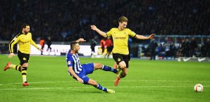 Vor 74.244 Zuschauern kam Borussia Dortmund nicht über ein Remis gegen Hertha hinaus Borussia Dortmund, Hertha BSC