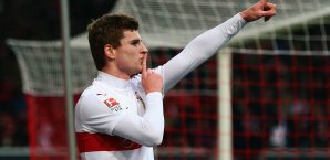 Timo Werner bejubelt seinen Treffer Timo Werner