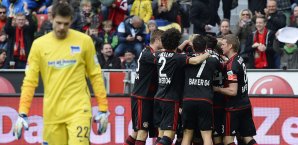 Trotz einer starken Leistung von Hertha-Keeper Jarstein ging der Sieg an Bayer Hertha, Leverkusen