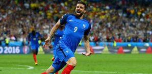 Olivier Giroud erzielte gegen Island zwei Treffer Olivier Giroud, Frankreich