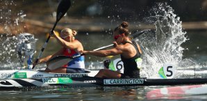 Lisa Carrington setzte einen neuen olympischen Rekord Lisa Carrington