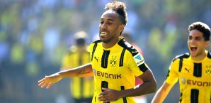Pierre-Emerick Aubameyang brachte Borussia Dortmund in Führung Pierre-Emerick Aubameyang