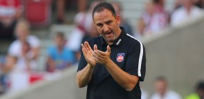 Heidenheim-Coach Frank Schmidt kann durchaus zufrieden mit der Leistung seiner Mannschaft sein Frank Schmidt