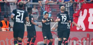 Chicharito erzielte beim 3:2-Erfolg in Mainz alle drei Treffer der Werkself Javier Hernandez