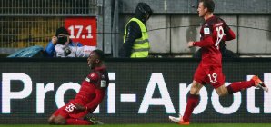 Osayamen Osawe war mit drei Treffern der Matchwinner der Pfälzer Osayamen Osawe