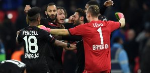 Bayer Leverkusen bejubelt einen Heimsieg gegen Darmstadt 98 Bayer Leverkusen