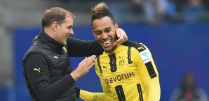 Wieder heile Welt beim BVB: Tuchel und Aubameyang Pierre-Emerick Aubameyang
