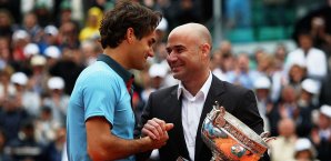 Andre Agassi ist nach wie vor beeindruck von Roger Federer Andre Agassi, Roger Federer
