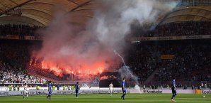 Die Fans des Karlsruher SC sorgten beinahe für den Abbruch Karlsruher SC