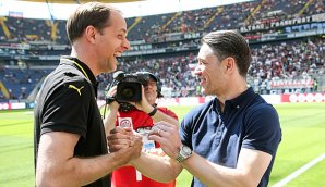 Niko Kovac und Thomas Tuchel stehen sich im Pokalfinale gegenüber Niko Kovac, Thomas Tuchel
